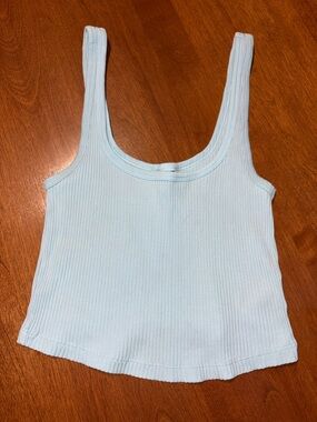 Old Navy Light Blue Ribbed Tank Top - Women